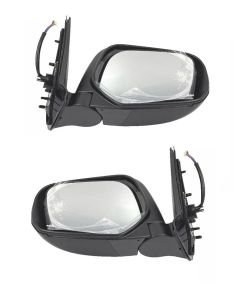 Mitsubishi L200 2015-2019 Electric Black Power Folding Door Wing Mirror Pair - Mitsubishi L200 Barbarian Door Wing Mirror Pair Auto Folding Black 2015-2019