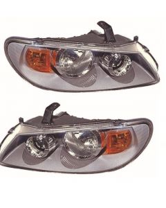 Nissan Almera N16 2003-2006 Black Headlight Headlamp Pair Right Left