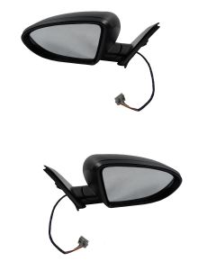  Nissan Qashqai 2007-2014 Electric Black Door Wing Mirror Pair Right Left