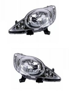 Peugeot 107 2005-2012 Headlight Headlamp Pair Set O/S N/S Right Left