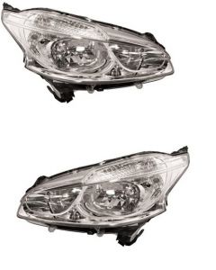  Peugeot 208 2012-2015 Headlight Headlamp Pair Right & Left