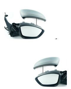 Peugeot 208 2012-2020 Power Folding Door Wing Mirror Chrome Trim Pair Rh & Lh