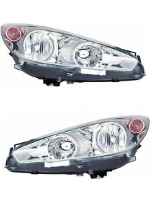  Peugeot 308 2011-2013 Headlight Headlamp Pair Right Left O/S N/S Set