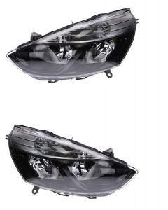  Renault Clio 2013-2017 Headlight Headlamp Chrome Pair Set