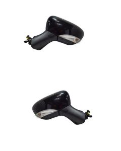  Renault Clio 2013-2017 Black Electric Door Wing Mirror Pair Right Left