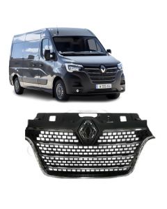 RENAULT MASTER 2019- FRONT GRILLE WITH CHROME SOUROUND