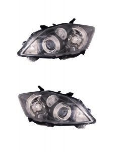 Toyota Auris Door 2010-2012 Black Headlight Headlamp Pair Right Left 