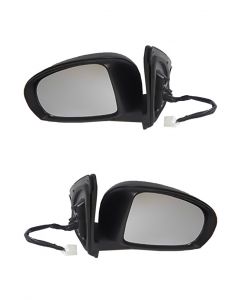  Toyota Iq 2009-2015 Black Electric Door Wing Mirror Pair Set Right Left