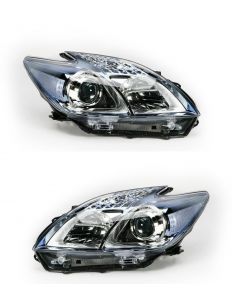 Toyota Prius 2009-2012 Chrome Headlight Headlamp Pair Right Left 