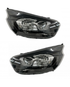 FORD TRANSIT CUSTOM 2018 ON FRONT HEADLIGHT BLACK PAIR RIGHT LEFT 