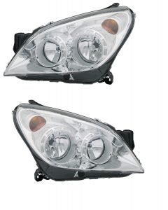 Vauxhall Astra Mk5 2004-2009 Chrome Headlight Headlamp Pair Right Left Sri Sxi