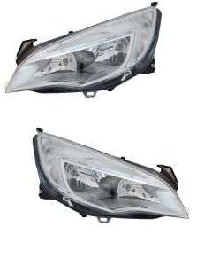 Vauxhall Astra 2009-2012 Chrome Headlights Headlamps Pair Right Left Set