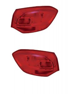 Vauxhall Astra J 2009-2015 Chrome Hatchback Rear Light Tail Back Lamp Pair Right Left 