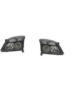 Vauxhall Vectra 2002-2005 Black Headlight Headlamp Both Pair Set Rh Lh