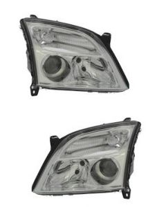 Vauxhall Vectra 2002-2005 Chrome Headlight Headlamp Both Pair Set Rh Lh