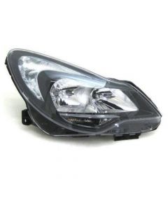 Vauxhall Corsa D 2011-2015 Headlight Headlamp Black Lh Left Near Side Left