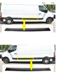 Movano Nv400 Master 2010-2019 Protective Strip Plastic Moulding Door Pair Right Left