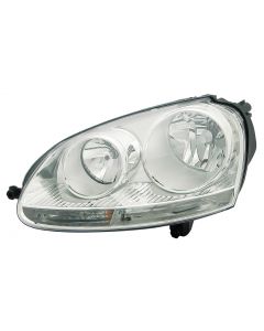 Vw Golf 2004-2009 Chrome Headlight Headlamp Passenger Near Side Lh