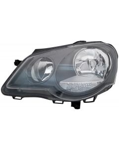  Vw Polo 2005-2009 Headlight Headlamp Black Passenger Near Lh Left Side Ns