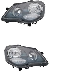 Vw Polo Mk4 Gti 9N3 2005-209 Black Headlights Headlamps 1 Pair