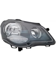  Vw Polo 2005-2009 Headlight Headlamp Black Driver Side Off Side Rh