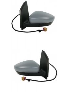 Vw Polo Mk6 2009-2015 Door Mirror Electric Primed N/S & O/S 1 Pair Set Lh & Rh