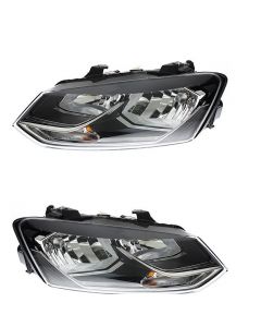 Vw Polo 2014-2017 Headlight Headlamp Pair Set Both Right & Left O/S N/S